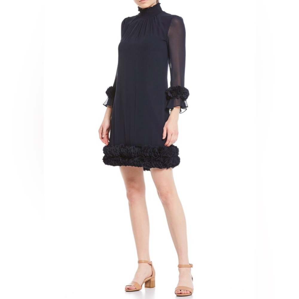 ALEX MARIE Amelia smocked turtleneck dress